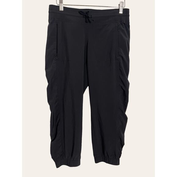 Athleta Black La Viva Cropped Capri Mid Rise Jogger Pants Size 2 - Picture 3 of 7